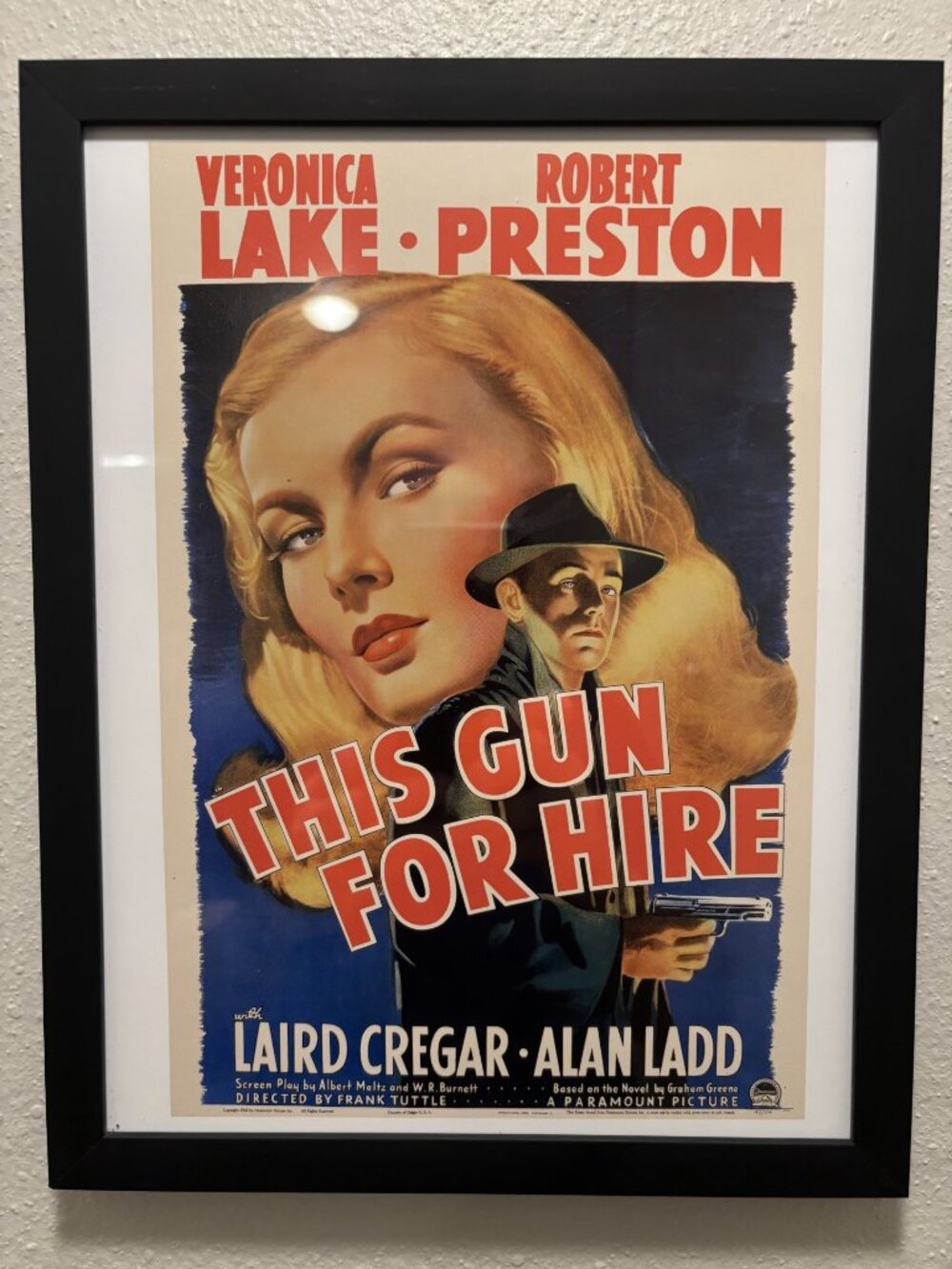 This Gun for Hire (1942) Framed 8.5x11 Inch Art Print